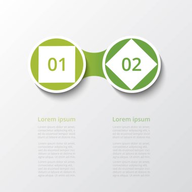 Başarı için iki adımlı soyut bilgi şablonu. Sunum, broşür, diyagram, iş akışı, web tasarımı ve eğitim için iki seçeneğe sahip iş şablonu.