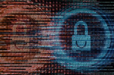 tam mavi asma kilit ve kırık kırmızı asma kilit simgeleri ile Antivirus ikili şifre arka plan. 