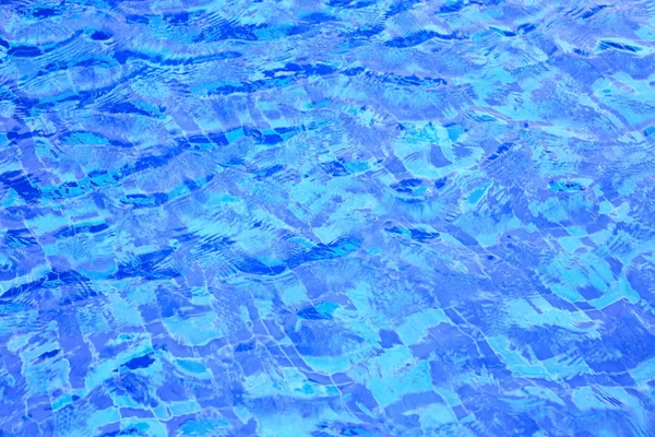 Swimming Pool Ceramic Tiles Covered Clear Water Light Blue Tiles — Stock Photo, Image