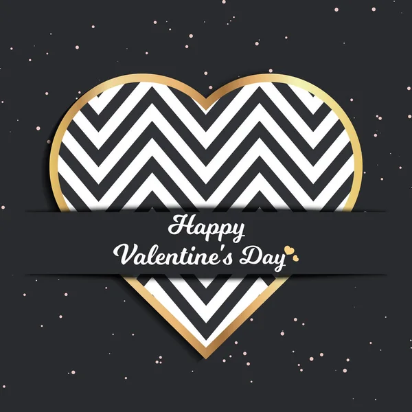 Valentines day card for holiday template with geometric hearts illustration. Creative and luxury style pattern