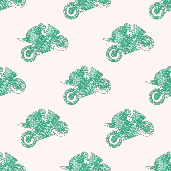 Motorbike and bikers man pattern illustration. Creative and sport style image