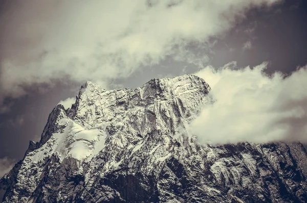 Closeup mountains scenes in national park Dombai, Caucasus, Russia, Europe. Sunshine weather and blue sky, summer day