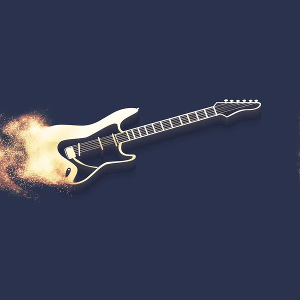 Guitar icon illustration, music pattern