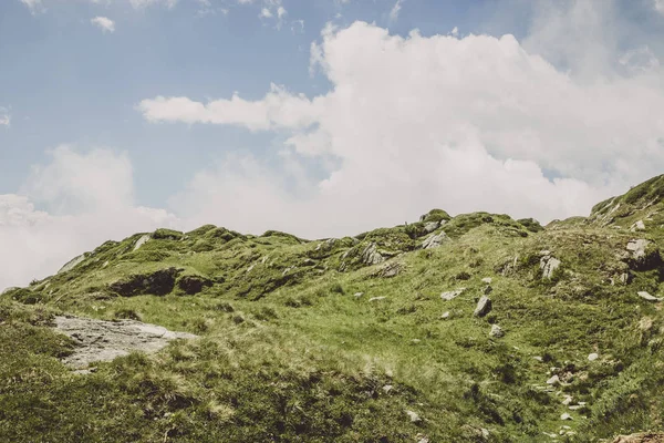 Panorama of mountains scene, walk through the great Aletsch Glac