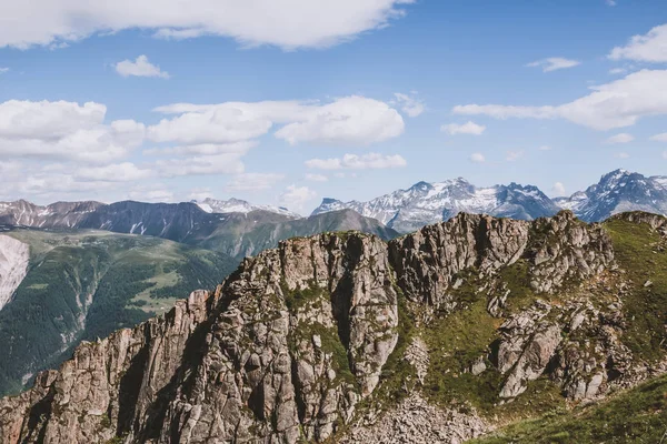 Panorama of mountains scene in national park Switzerland