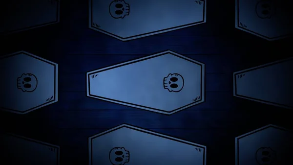 Halloween background animation with motion coffins
