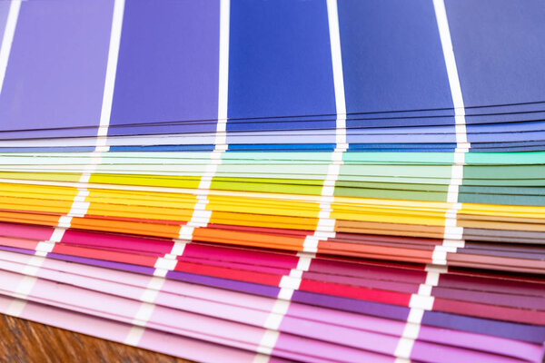 vibrant image of pantone sample color book
