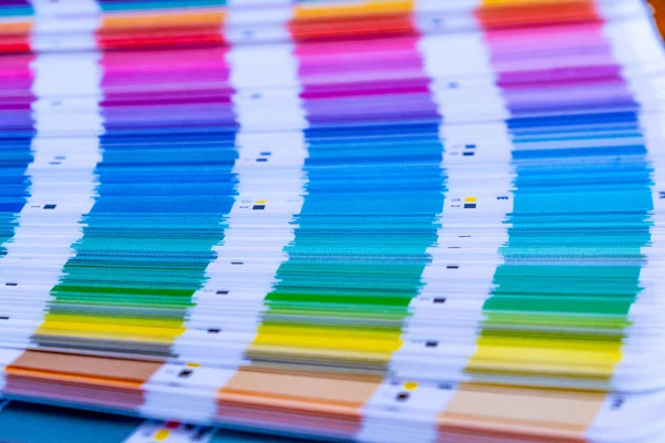 vibrant image of pantone sample color book