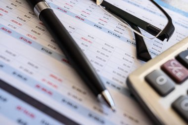 bir bütçe tablosunun görüntüsünü yakınlatın