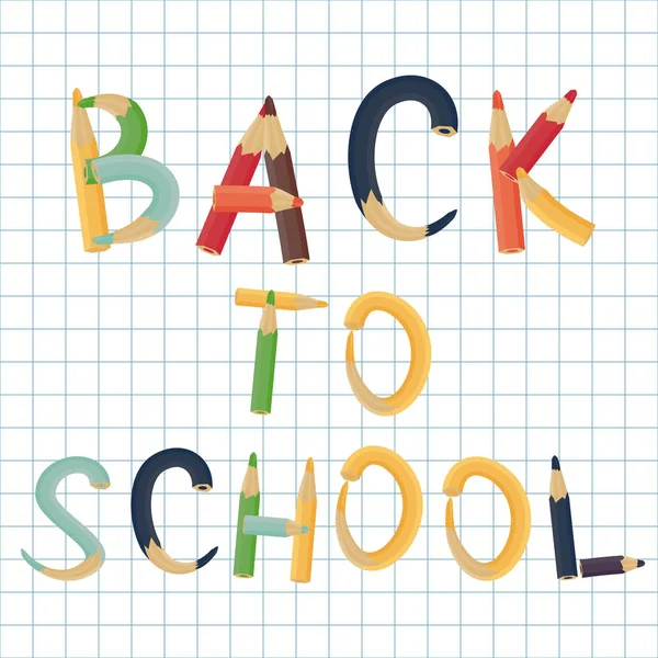 Okul konseptine geri dönelim. Vektör deposu düz illüstrasyon