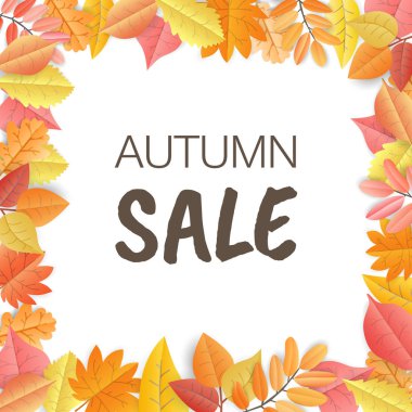 Kağıdı sonbahar yaprakları vektör beyaz arka plan üzerinde kesin.