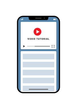 Hareket eden app için video öğretici online eğitim businessconcept şablon