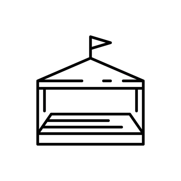 Logo wektor zarys sklepu przodu apteki ikona — Wektor stockowy
