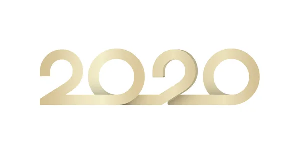 Frohes neues Jahr 2020 Logo Text-Design-Buchstaben — Stockvektor