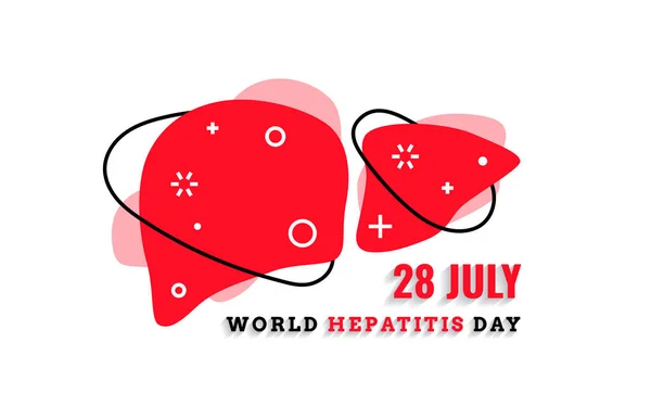 Illustration vectorielle de la bannière de la Journée mondiale de l'hépatite 28 juillet — Image vectorielle