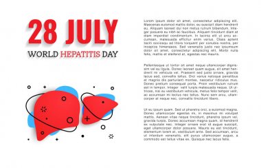 Dünya Hepatit Günü vektör illüstrasyon 28 Temmuz afiş