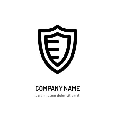 Logo shield anahat simgesi vektör beyaz arka plan üzerinde izole