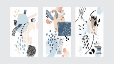 Vektör tasarım değiştirilebilir hikayeler duvar kağıdı arka plan şablonu