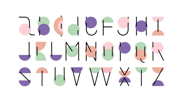 Vektör ABC alfabe minimal el çizilmiş tasarım — Stok Vektör
