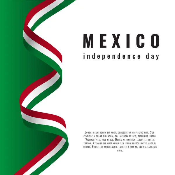 Kurdele Bağımsızlık günü vektörü ile Viva Meksika arka plan