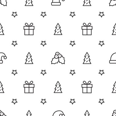 Noel tatili sembolleri ile Basit Noel sorunsuz desen