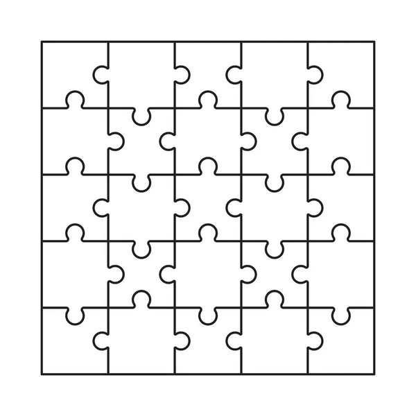 Puzzle prázdná šablona vektor. — Stockový vektor