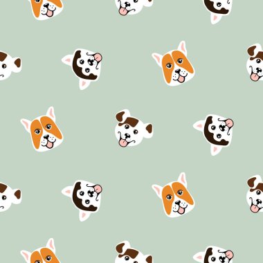 Komik köpekler hayvan sorunsuz vektör desen.