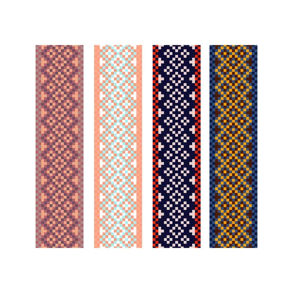 Rayas de diseño de patrón de borde de abalorios . — Archivo Imágenes Vectoriales