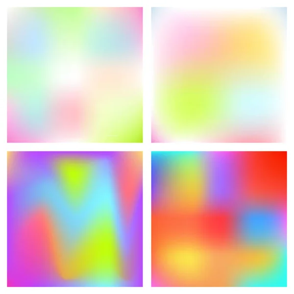 Achtergrond van de holografische wazig vector. Iriserende folie regenboog kunst. — Stockvector