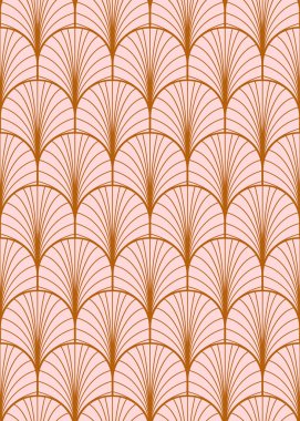 Art deco geometrik sorunsuz vektör desen.