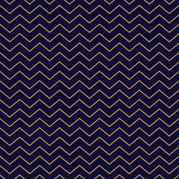 Chevron motif sans couture fond or fines rayures sur bleu . — Image vectorielle