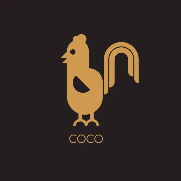 Abstarct gallo icono diseño vector ilustración . — Vector de stock