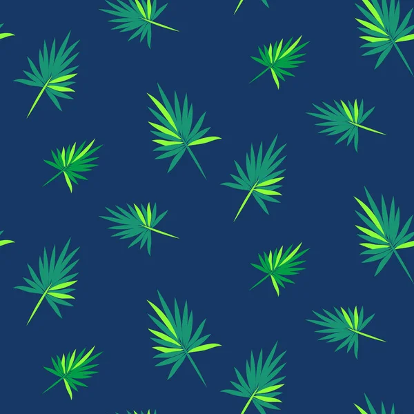 Feuilles de dessin animé de palmier. Modèle tropical vectoriel sans couture . — Image vectorielle