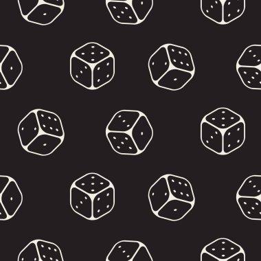 Zar kesintisiz çizgi simgeleri tek renkli nötr arka plan desen.