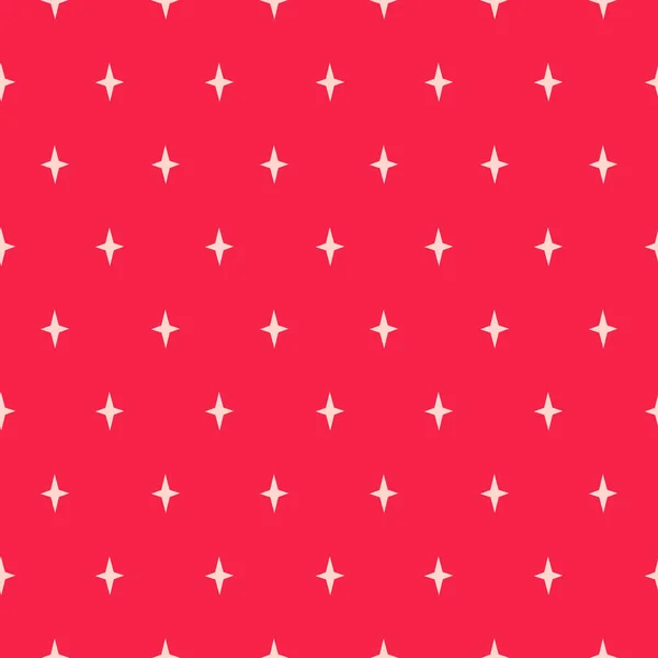 Simple estrella formas rojo patrón de vectores sin costura . — Vector de stock