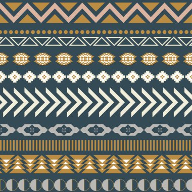 Geometrik aztek mavi örüntü dokusu.