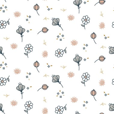 İhale çiçek pastel ışık renkleri dikişsiz vektör deseni.