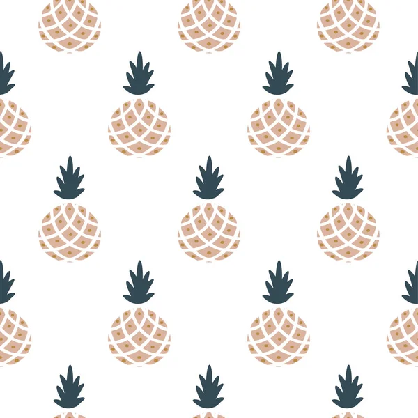 Élégant papier peint en tissu d'ananas impression vectorielle sans couture . — Image vectorielle