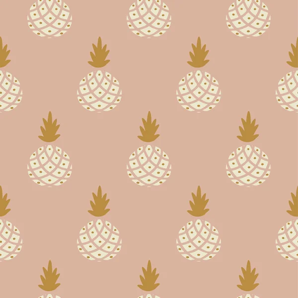 Elegant Pineapple Blush färgad tyg tapet sömlös vektor Print. — Stock vektor