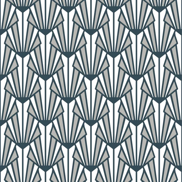 Målat glas Art Deco sömlösa mönster grå blå dekorativ textur. — Stock vektor