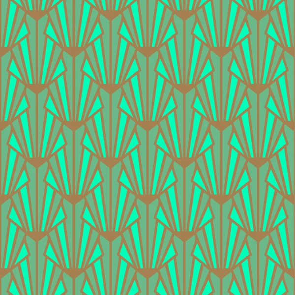 Vintage motif art déco sans couture or et texture décorative rougissante . — Image vectorielle