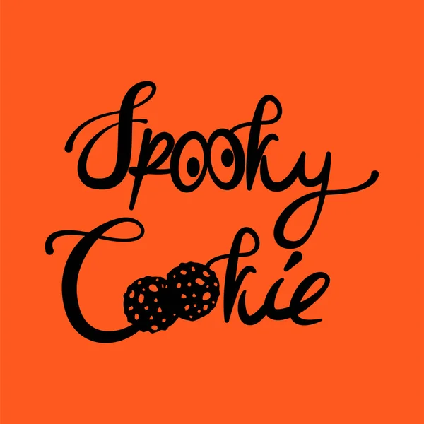 Strašidelný cookie text na trička ilustrace. — Stockový vektor