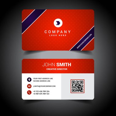 Kırmızı Kurumsal Kartvizit