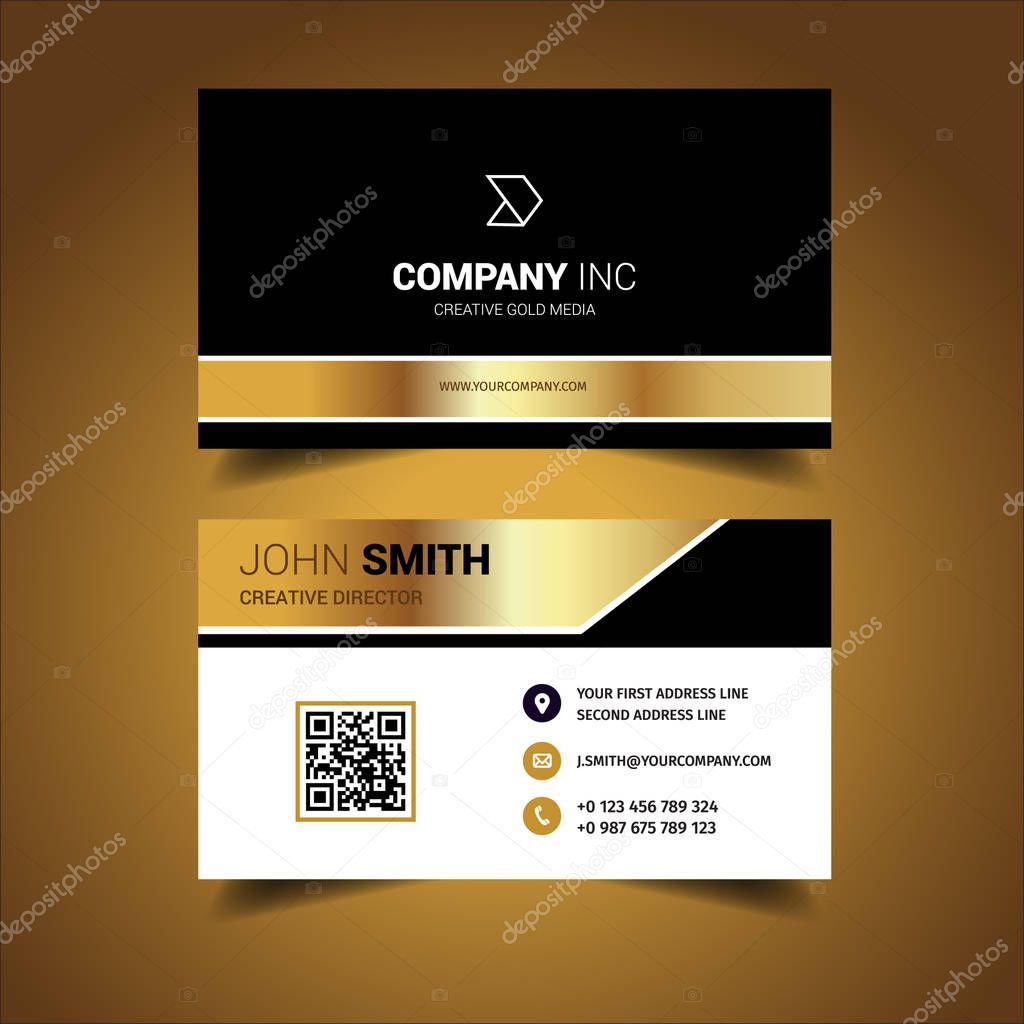 Bright Gold Business Card