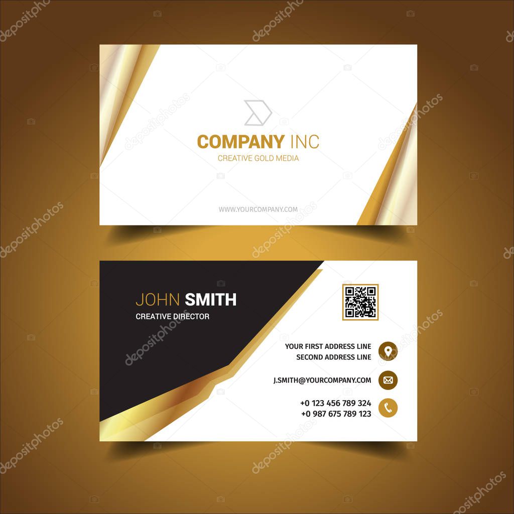 Golden Elegant Business Card
