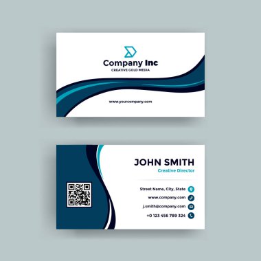 Siyah mavi kartvizit