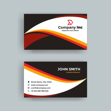 Siyah turuncu kartvizit