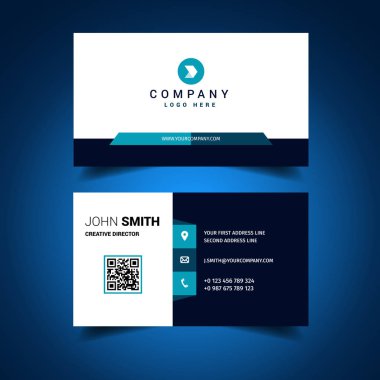 Mavi kartvizit tasarımı