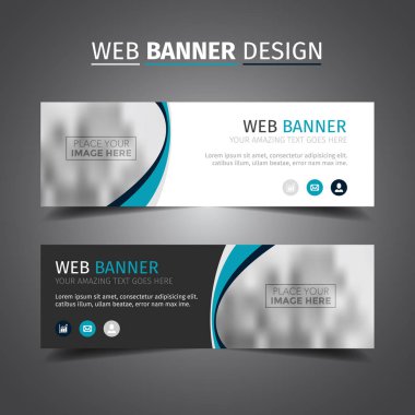 Mavi yaratıcı başlık tasarımı