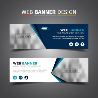 Mavi zarif Iş Banner